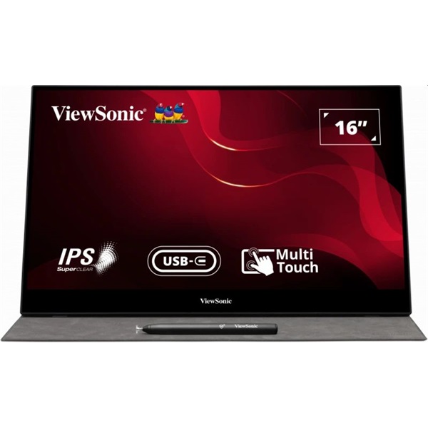 ViewSonic 15,6" TD1655 FHD IPS miniHDMI/USB-C hordozható monitor