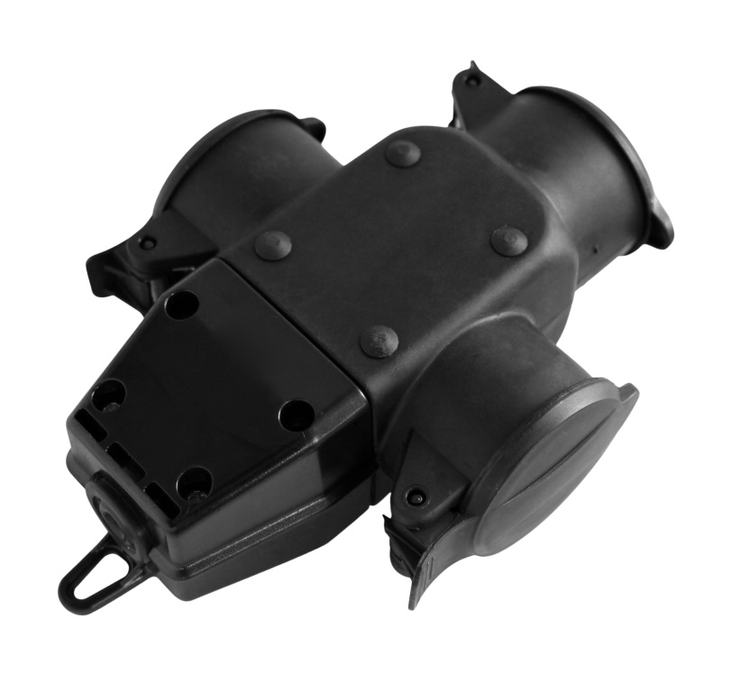Virone 321069 IP44 16 A 250 V 3-as gumi elosztó hosszabbítóhoz