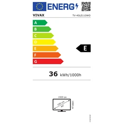 Vivax 40" 40LE110WO Full HD Smart LED TV (Újracsomagolt)