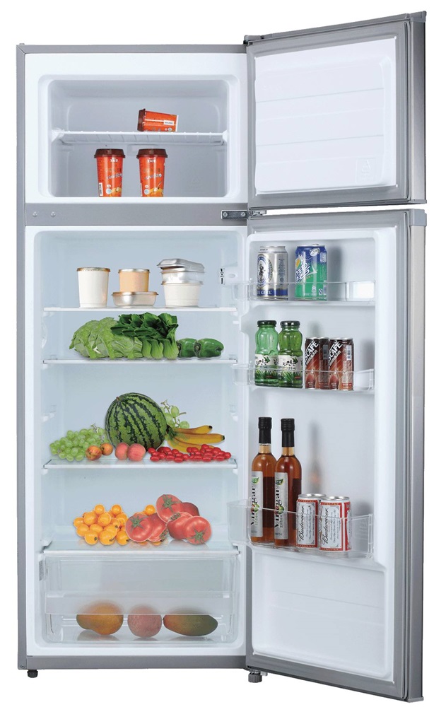 Vivax DD-207E X inox, felülfagyasztós, Hűtő:163L, Fagyasztó:41L, hűtőszekrény