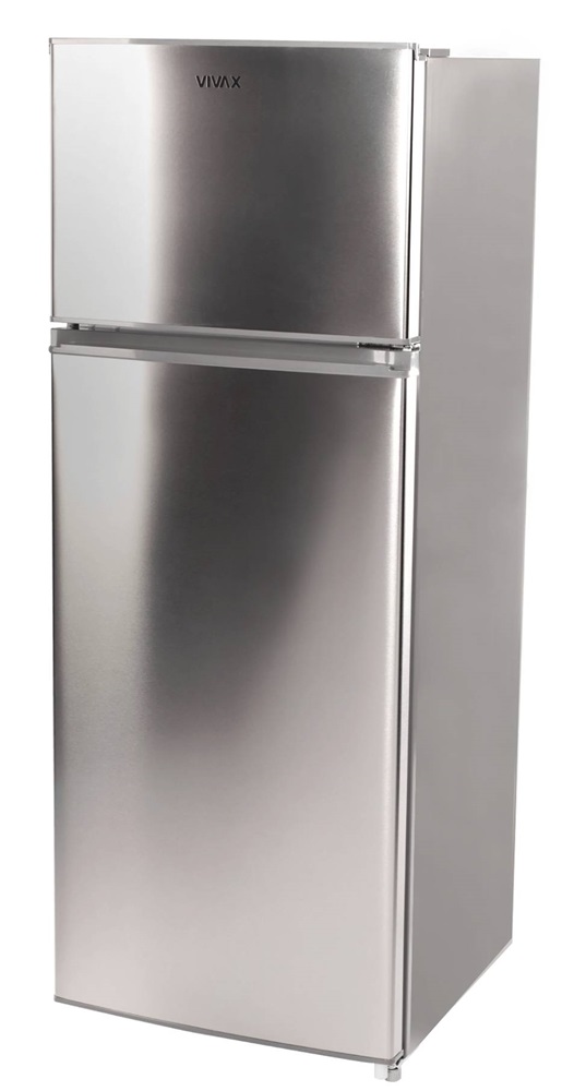 Vivax DD-207E X inox, felülfagyasztós, Hűtő:163L, Fagyasztó:41L, hűtőszekrény