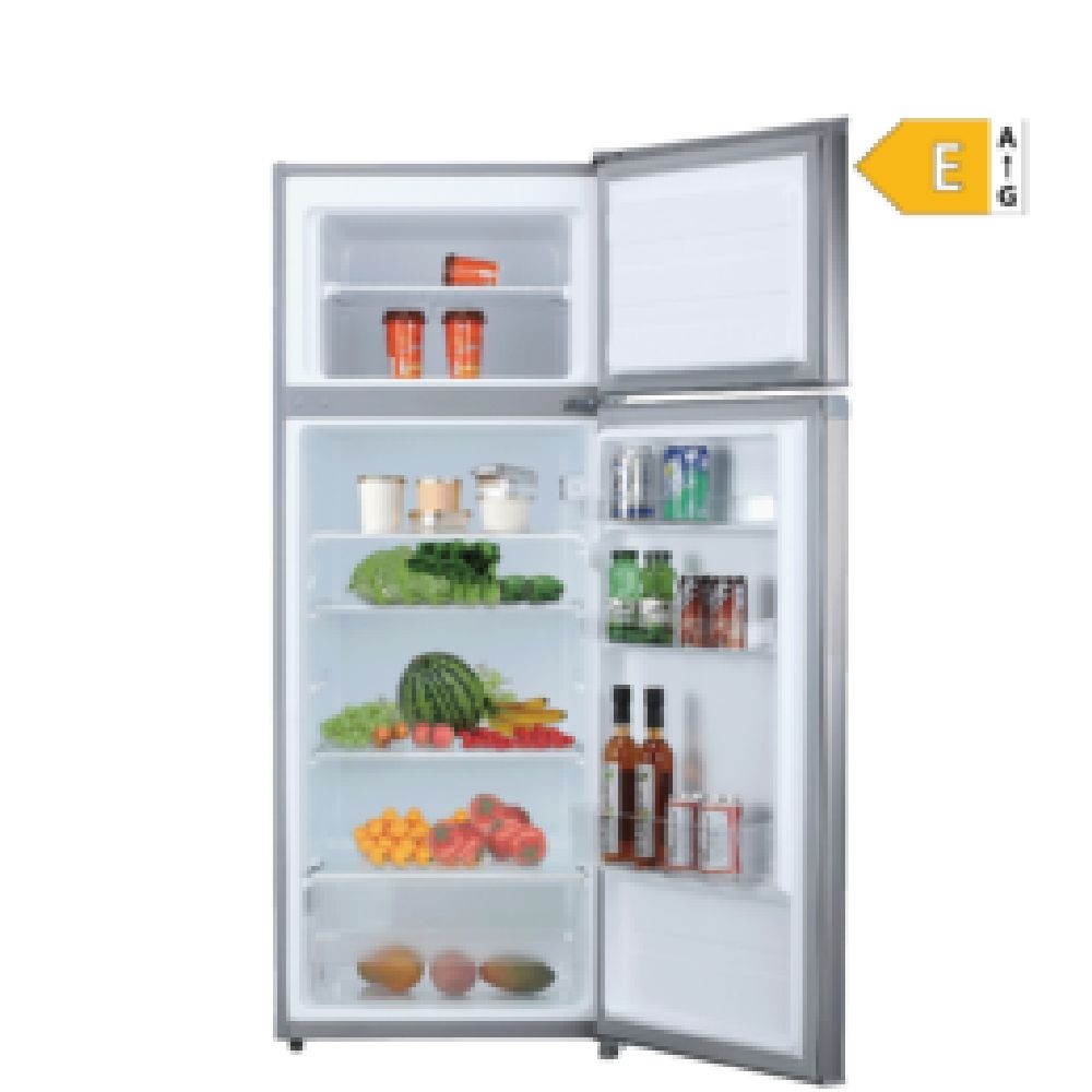 Vivax DD-207E X inox, felülfagyasztós, Hűtő:163L, Fagyasztó:41L, hűtőszekrény
