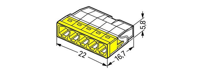WAGO 2273-205 100 db/csomag COMPACT vezetékösszekötő