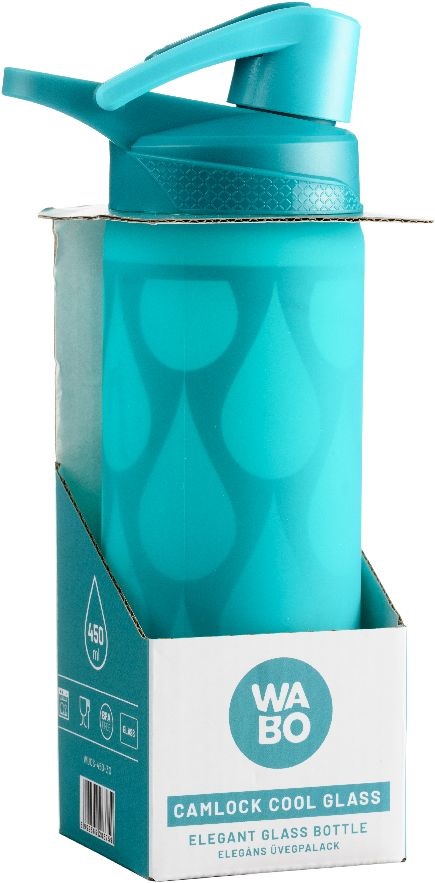 Wabo 450ml zöld üveg csatos kulacs