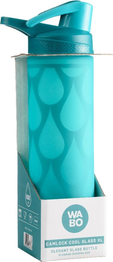 Wabo 600ml zöld üveg csatos kulacs