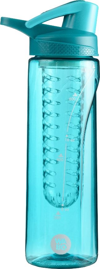 Wabo 750ml gyümölcs tartályos műanyag zöld csatos kulacs