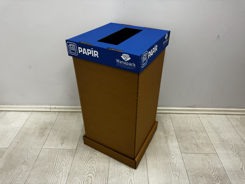 Wanapack 50 l szelektív papíros szemetes kék tető + palást + alj