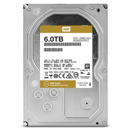 Western Digital 3,5" 6000GB belső SATAIII 7200RPM 128MB Gold WD6002FRYZ winchester