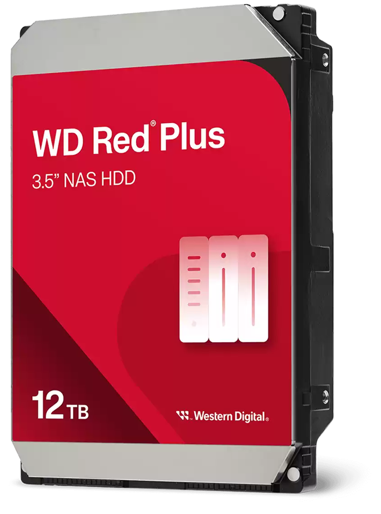 Western Digital 3,5" 12000GB belső SATAIII 7200RPM 256MB RED PLUS WD120EFBX winchester 3 év