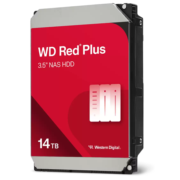 Western Digital 3,5" 14000GB belső SATAIII 7200RPM 512MB RED PLUS WD140EFGX winchester 3 év