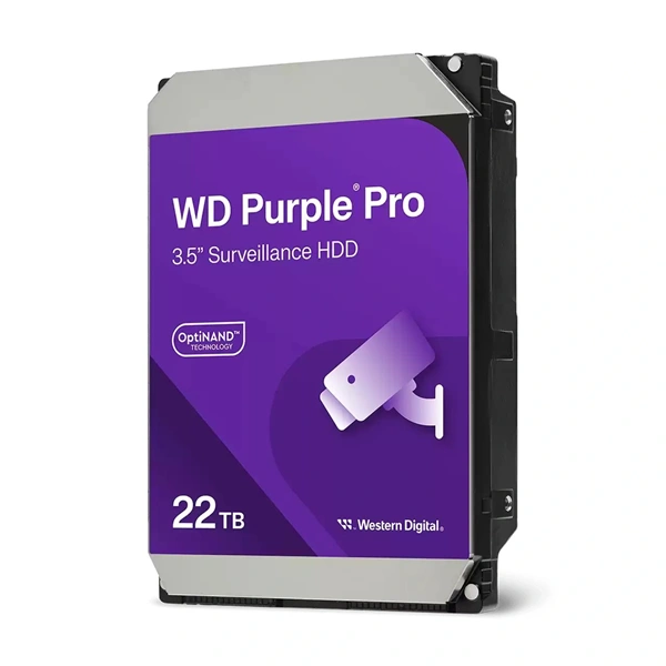 Western Digital 3,5" 22TB Surveillance SATA 7200RPM 256MB Purple Pro WD221PURP winchester