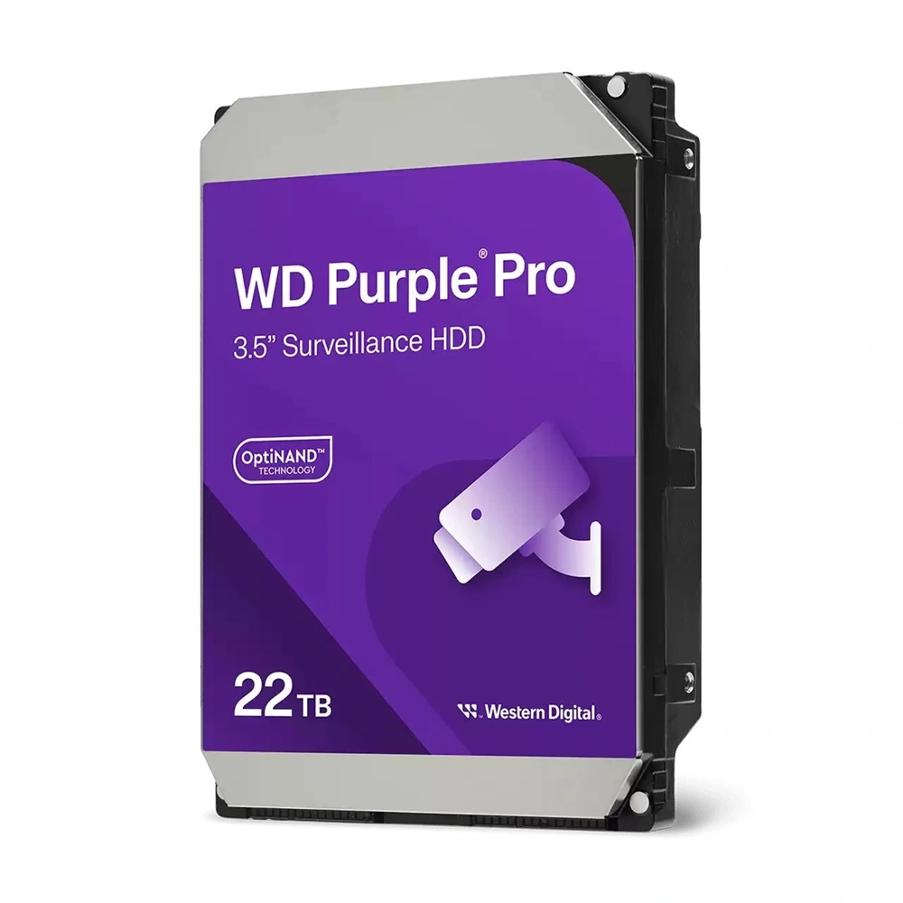 Western Digital 3,5" 22TB Surveillance SATA 7200RPM 256MB Purple Pro WD221PURP winchester