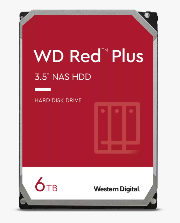 Western Digital 3,5" 6000GB belső SATAIII 5400RPM 128MB RED PLUS WD60EFZX winchester 3 év