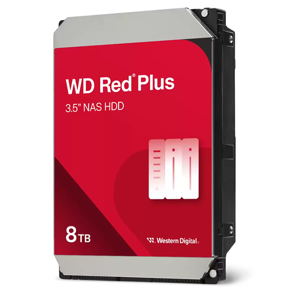 Western Digital 3,5" 8000GB belső SATAIII 5640RPM 128MB RED PLUS WD80EFZZ winchester 3 év