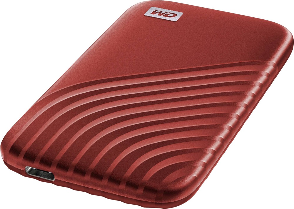 Western Digital 500GB USB 3.2 My Passport (WDBAGF5000ARD) piros külső SSD