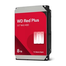 Western Digital 8TB belső SATAIII 3,5" 5400rpm 256MB Red Plus (WD80EFPX) winchester