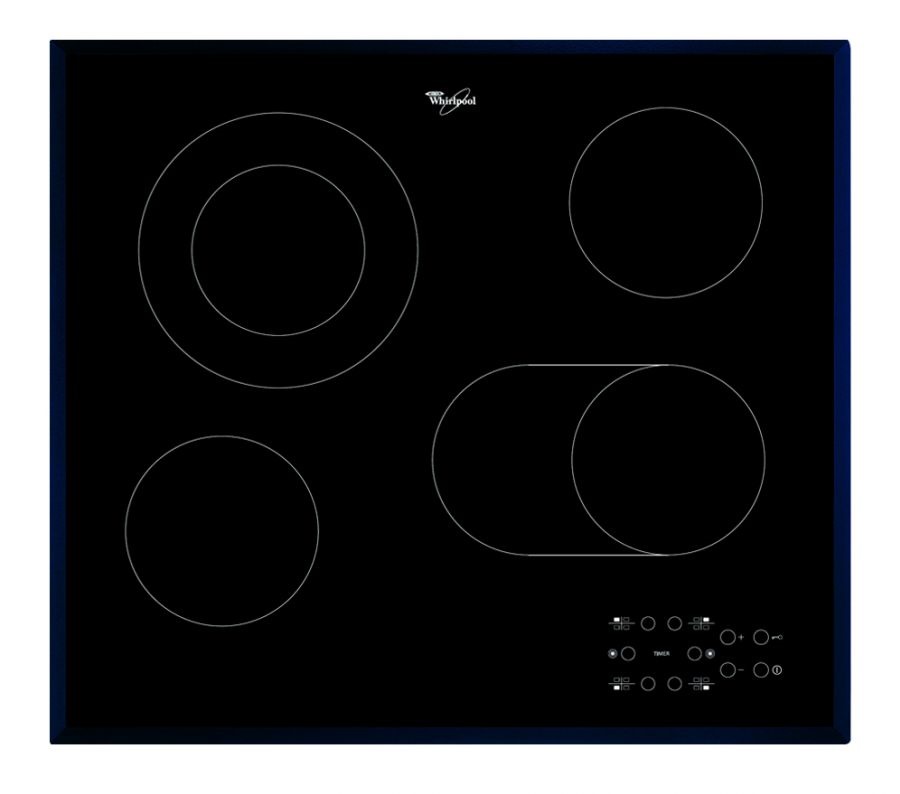 Whirlpool AKT 8190/BA fekete, beépíthető, elektromos üvegkerámia, főzőzóna: 4, beépíthető méret: 56cm, főzőlap