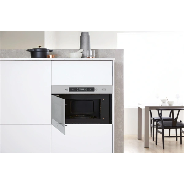 Whirlpool AMW 423 IX 1300W 22L inox beépíthető mikrohullámú sütő