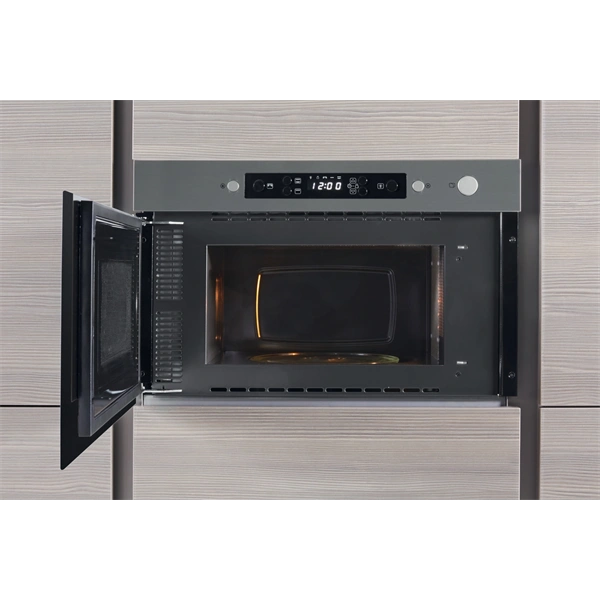 Whirlpool AMW 439/IX 750W 22L inox beépíthető mikrohullámú sütő