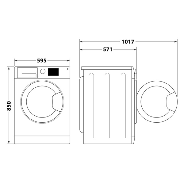 Whirlpool FFB 7259 WV EE fehér, elöltöltős, max.1200ford., 7 kg, mosógép (Újszerű)