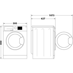 Whirlpool FFB 8489 WV EE fehér, elöltöltős, max.1400ford., 8 kg, mosógép (Újszerű)
