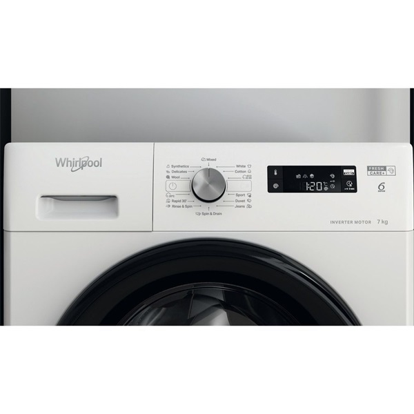 Whirlpool FFS 7259 B EE fehér, elöltöltős, max.1200ford., 7 kg, mosógép (Újszerű)