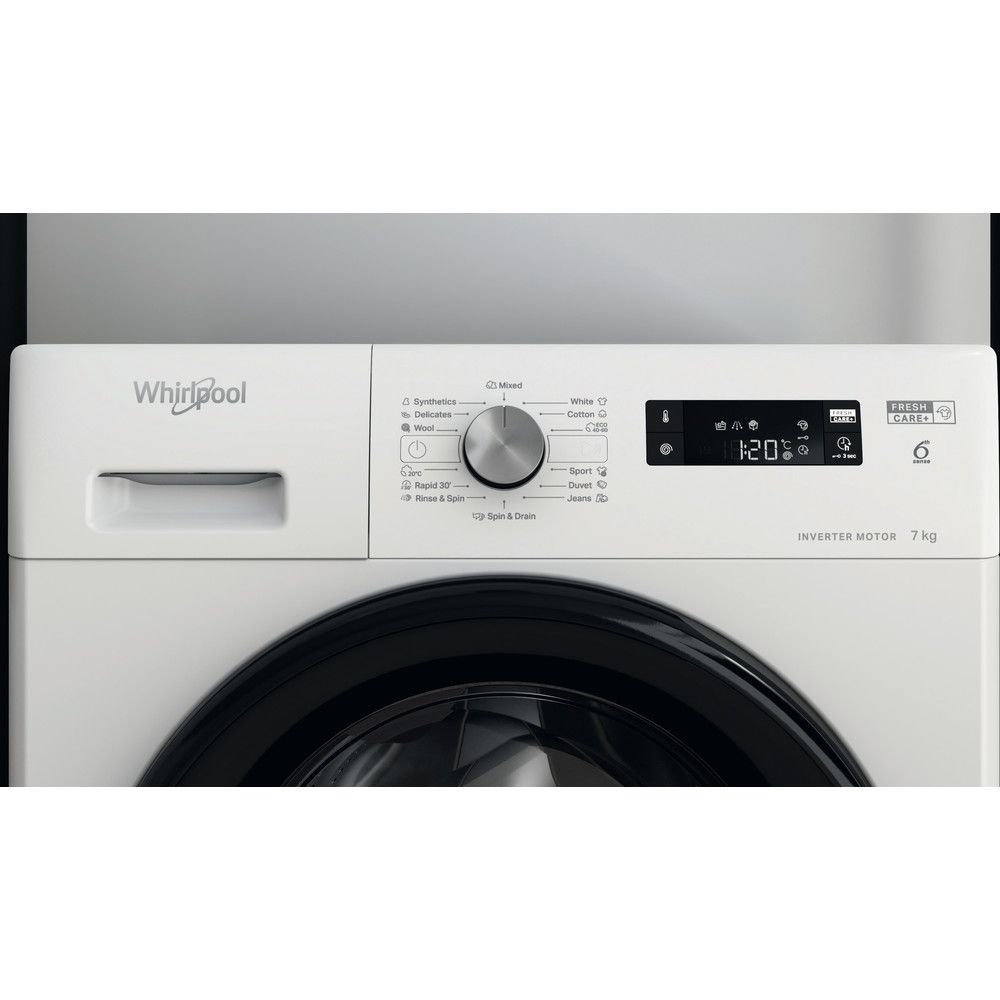 Whirlpool FFS 7259 B EE fehér, elöltöltős, max.1200ford., 7 kg, mosógép (Újszerű)