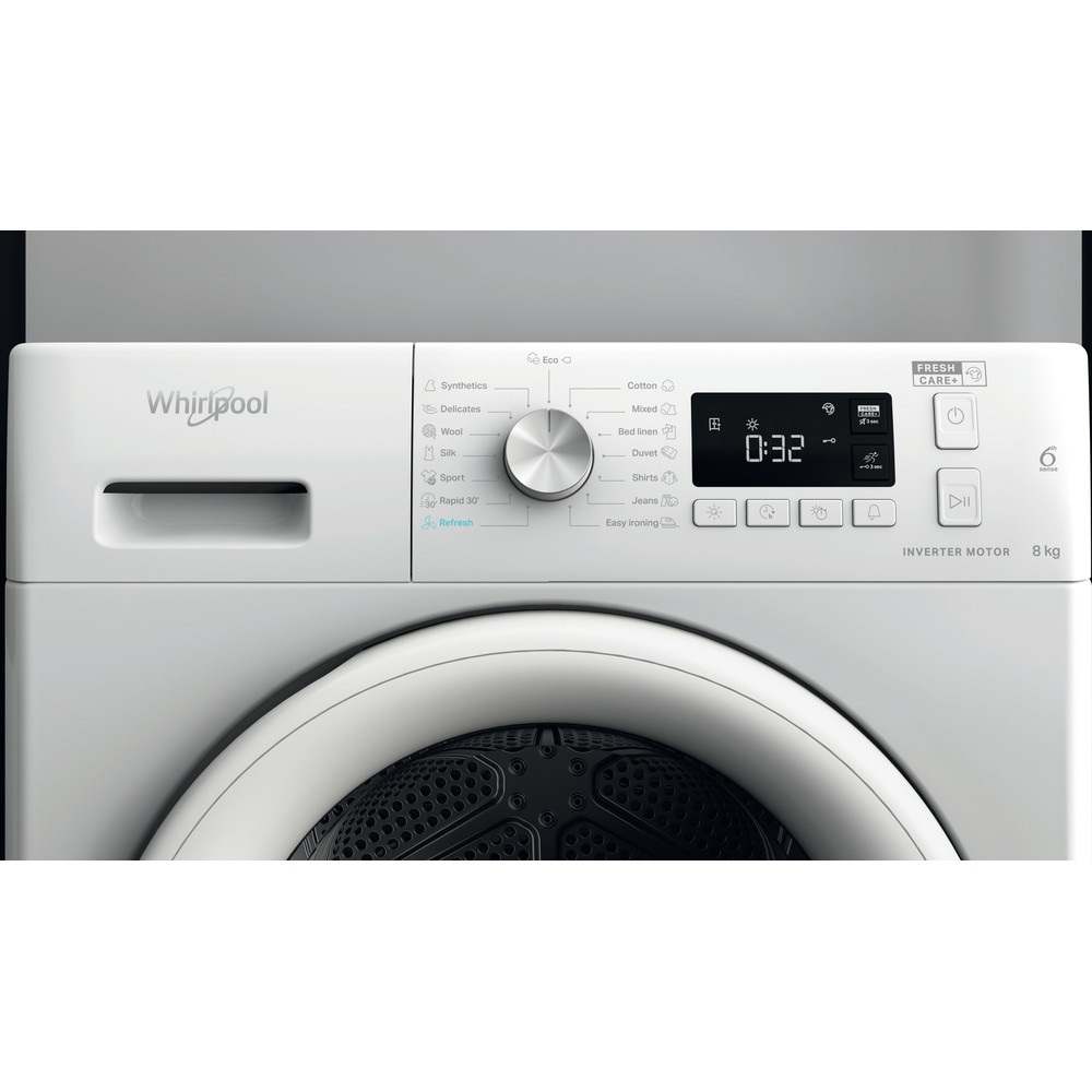 Whirlpool FFT M11 8X3 EE fehér, 8 kg, hőszivattyús, szárítógép