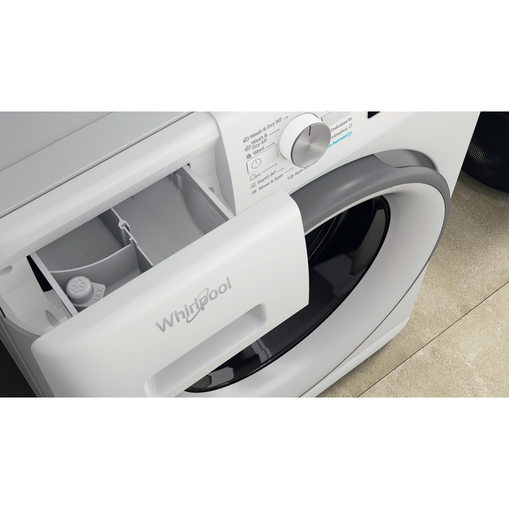 Whirlpool FFWDB 864369 SV EE fehér, elöltöltős, max.1400ford., 8 kg/6 kg, mosó-szárítógép