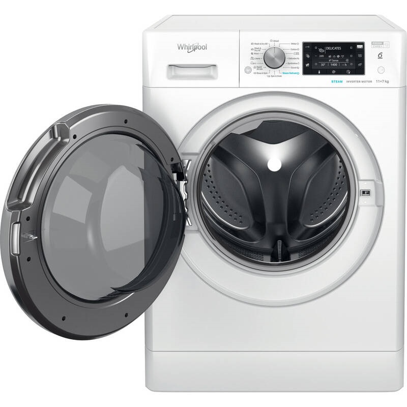 Whirlpool FFWDD 1176258 BCV EE fehér, elöltöltős, max.1600ford., 11 kg/7 kg, mosó-szárítógép