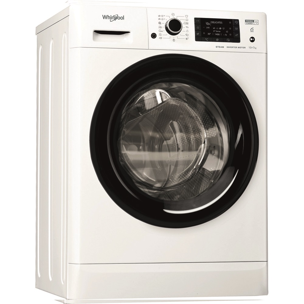 Whirlpool FWDD 1071682 WBV EU N fehér, elöltöltős, max.1600ford., 10kg/7 kg, mosó-szárítógép