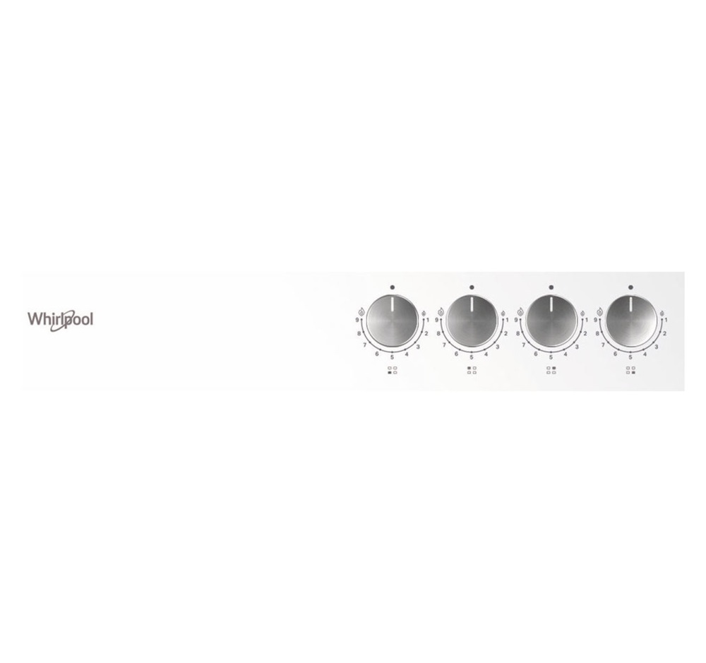 Whirlpool GOFL 629/WH fehér, beépíthető, gáz, főzőzóna: 4 +1 wok égőfej, beépíthető méret: 56cm, főzőlap