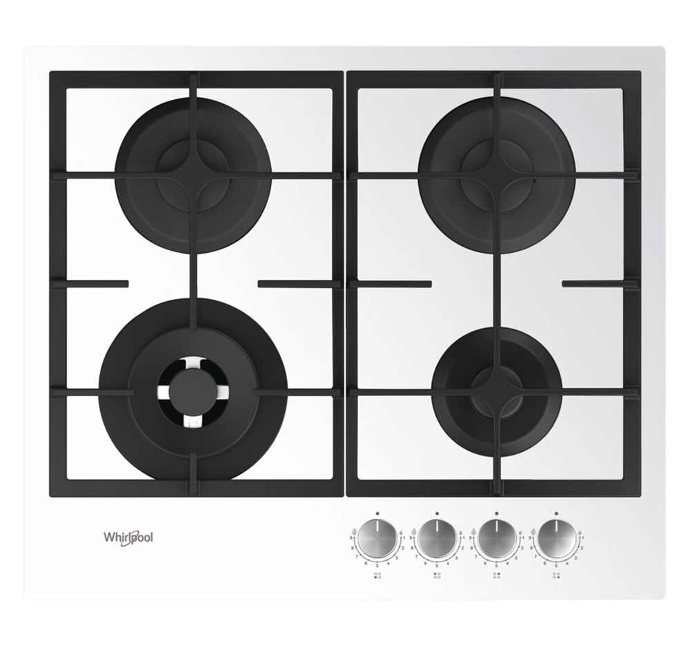 Whirlpool GOFL 629/WH fehér, beépíthető, gáz, főzőzóna: 4 +1 wok égőfej, beépíthető méret: 56cm, főzőlap