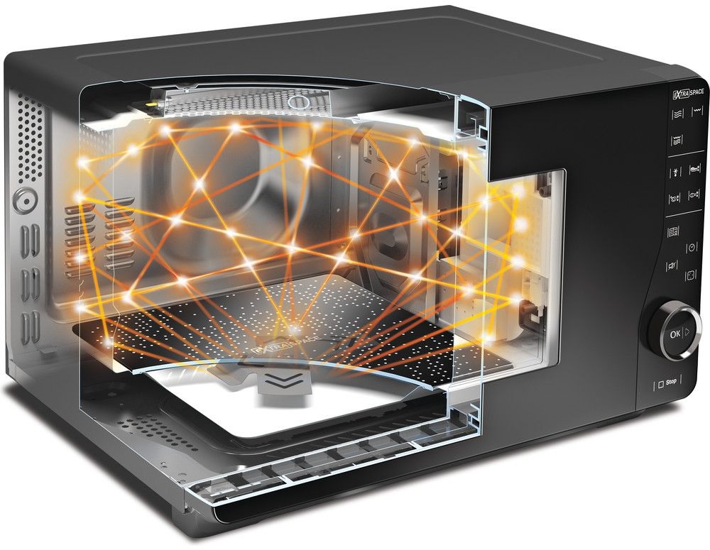 Whirlpool MWF 421 BL 800W 25L fekete mikrohullámú sütő
