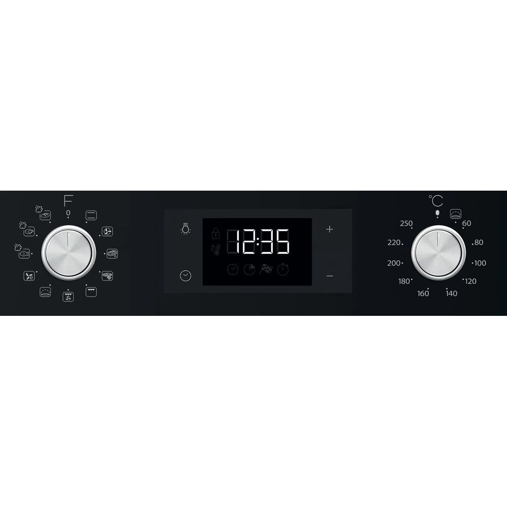 Whirlpool OAS KC8V1SW BLG fekete, beépíthető, sütőtér: 71L, grill, légkeverés, katalitikus, sütő