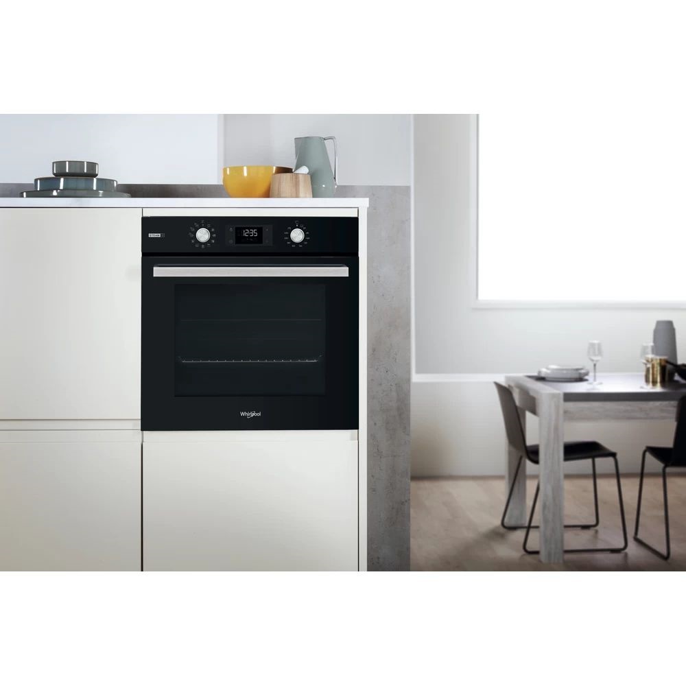 Whirlpool OAS KC8V1SW BLG fekete, beépíthető, sütőtér: 71L, grill, légkeverés, katalitikus, sütő