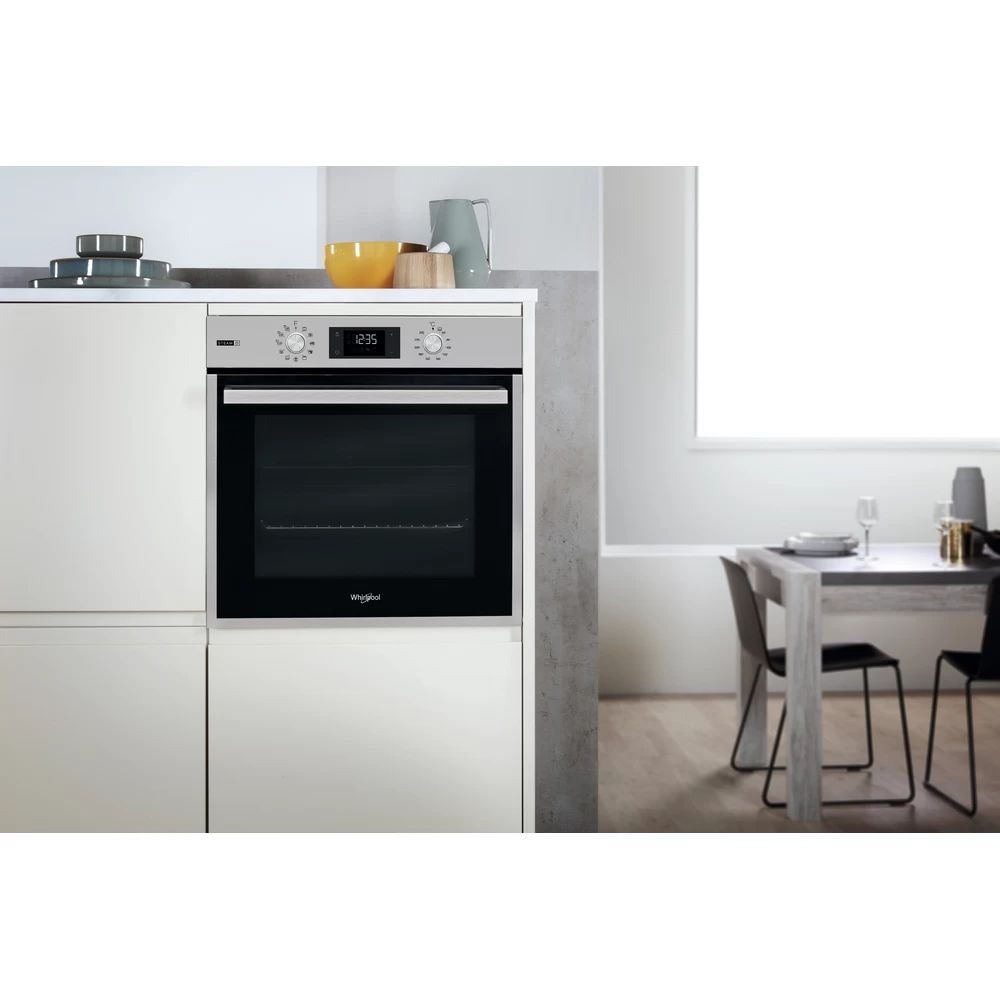 Whirlpool OAS KC8V1SW IX inox, beépíthető, sütőtér: 71L, grill, légkeverés, katalitikus, sütő
