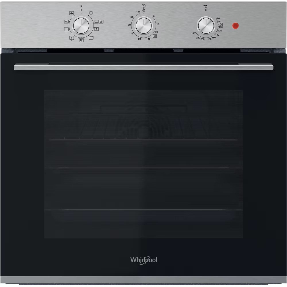 Whirlpool OMK38HU0X inox-fekete, beépíthető, sütőtér: 71 liter, grill, légkeverés sütő