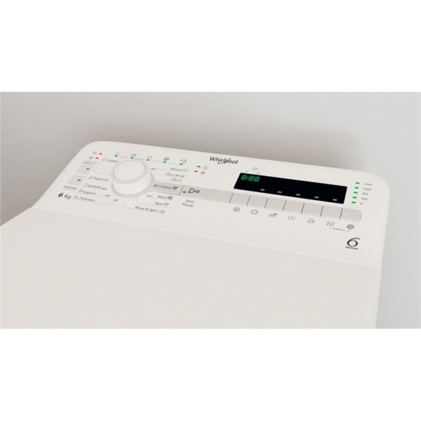 Whirlpool TDLR 6240SS EU/N fehér, felültöltős, max.1200ford., 6 kg, mosógép (Újszerű)