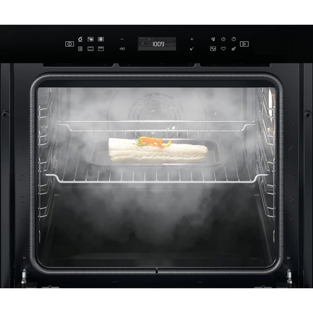 Whirlpool W11I OP1 4S2 H fekete, beépíthető, sütőtér: 73L, grill, hidrolitikus, sütő