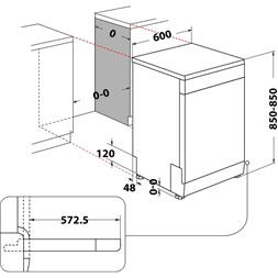 Whirlpool W2F HD624 fehér, programok száma: 9, szabadonálló, 14 terítékes mosogatógép (Újszerű)