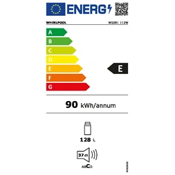 Whirlpool W55R1 112W fehér, egyajtós, Hűtő:130L, hűtőszekrény