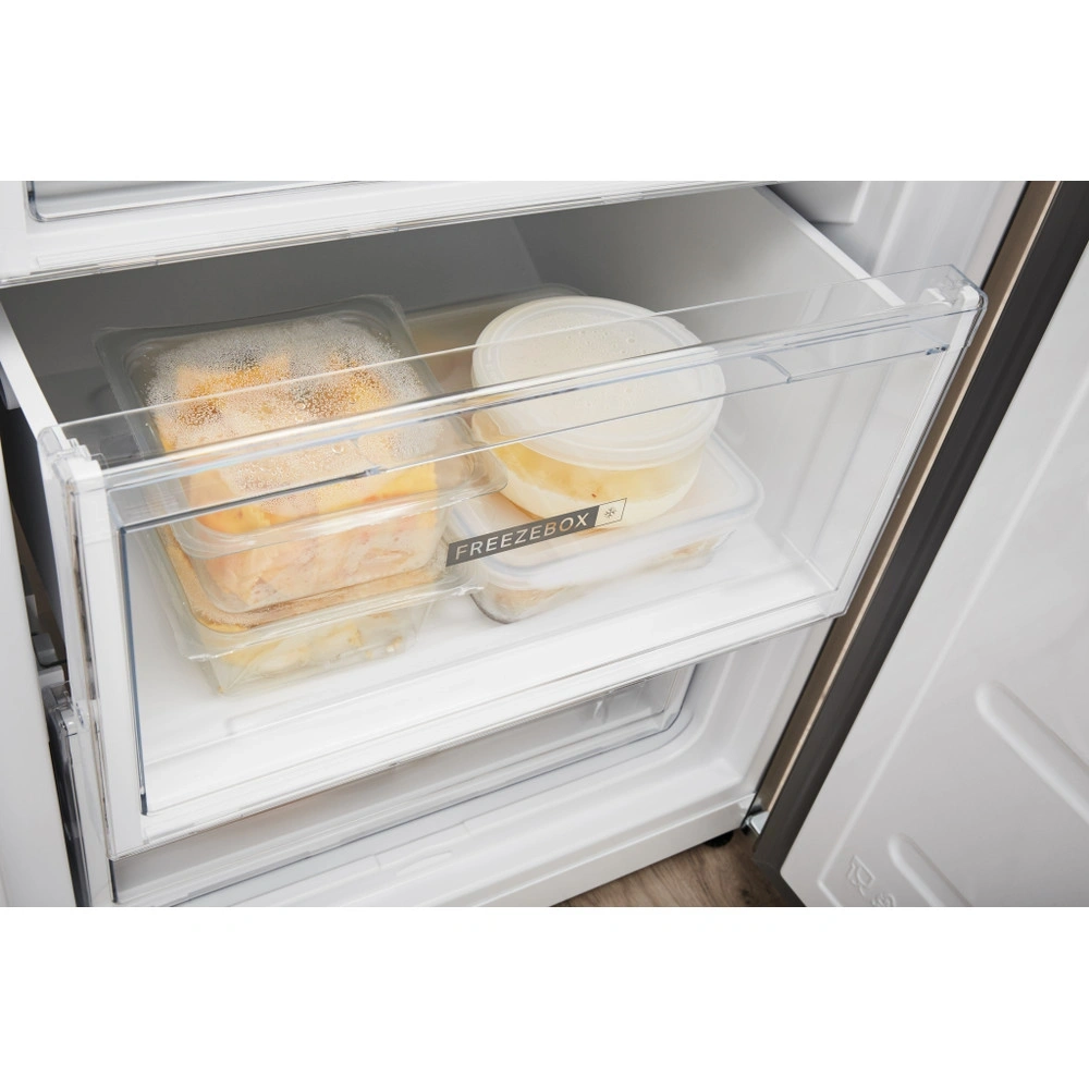 Whirlpool W5 821EOX 2 inox, alulfagyasztós, Hűtő:228L, Fagyasztó:111L, Stop frost hűtőszekrény