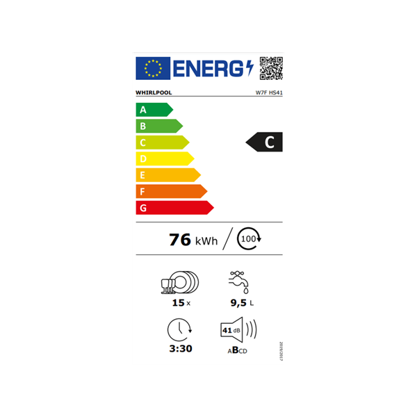 Whirlpool W7F HS41 15 terítékes mosogatógép