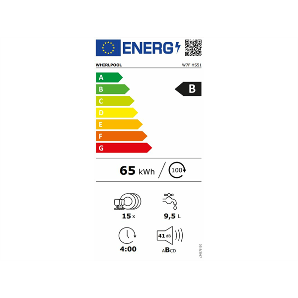 Whirlpool W7F HS51 15 terítékes mosogatógép