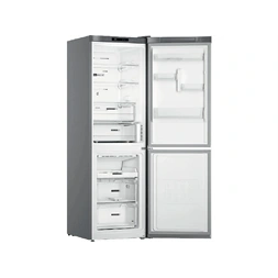 Whirlpool W7X 82I OX inox, alulfagyasztós, Hűtő:231L, Fagyasztó:104L, No frost hűtőszekrény (Használt - A)