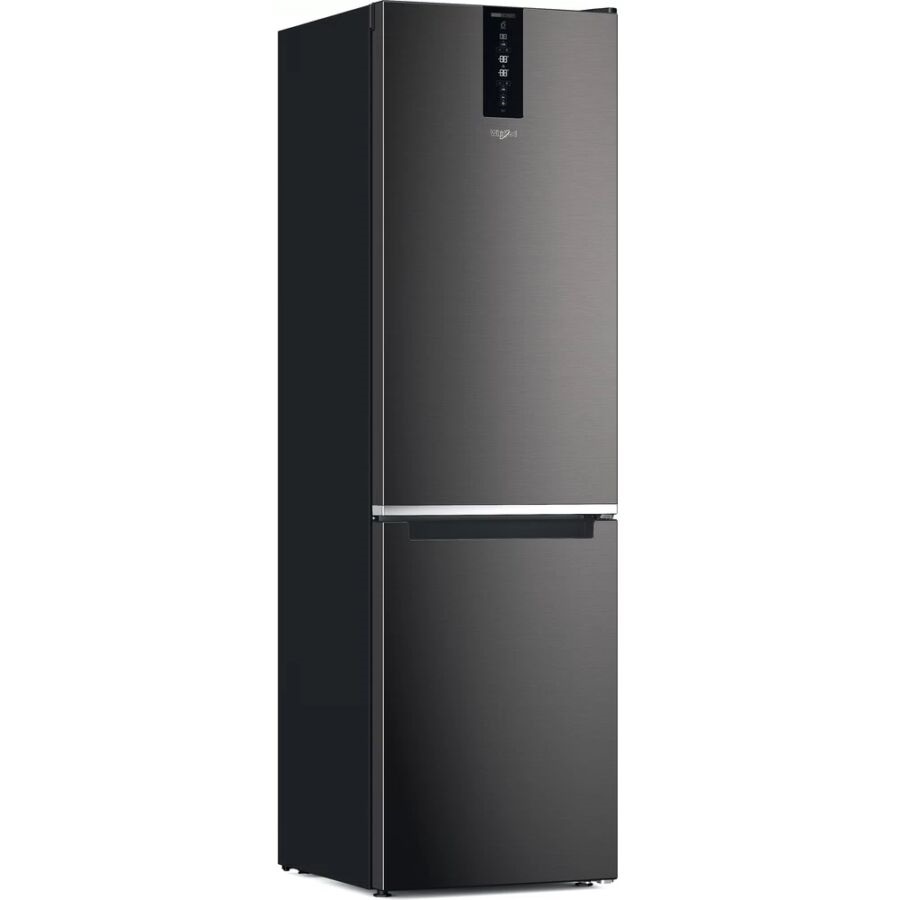 Whirlpool W7X 94T KS fekete, alulfagyasztós, Hűtő:263L, Fagyasztó:104L, Total No frost hűtőszekrény