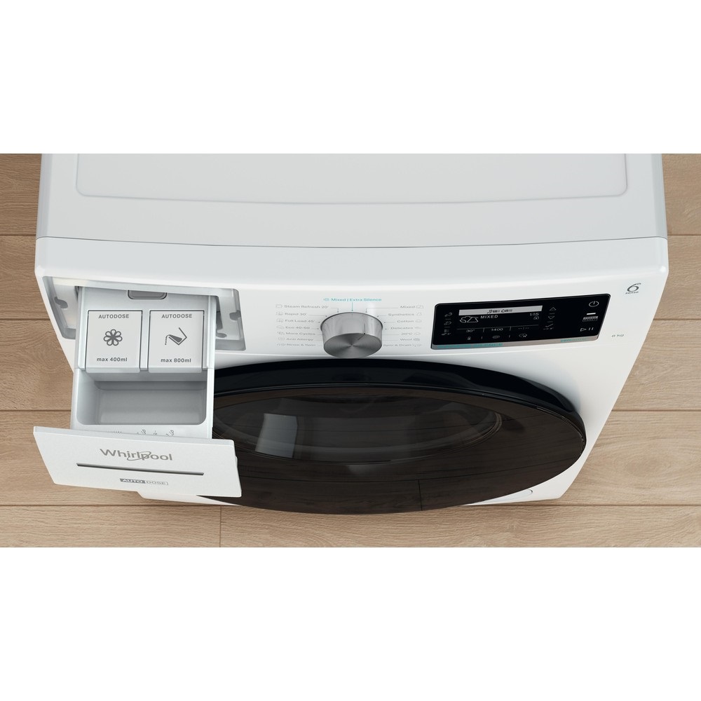 Whirlpool W7X W845WB EE fehér, elöltöltős, max.1400ford., 8 kg, mosógép (Újszerű)