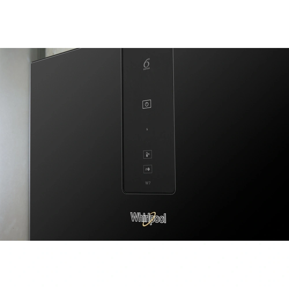 Whirlpool W7 821O K fekete, alulfagyasztós, Hűtő:239L, Fagyasztó:104L, Total No frost hűtőszekrény