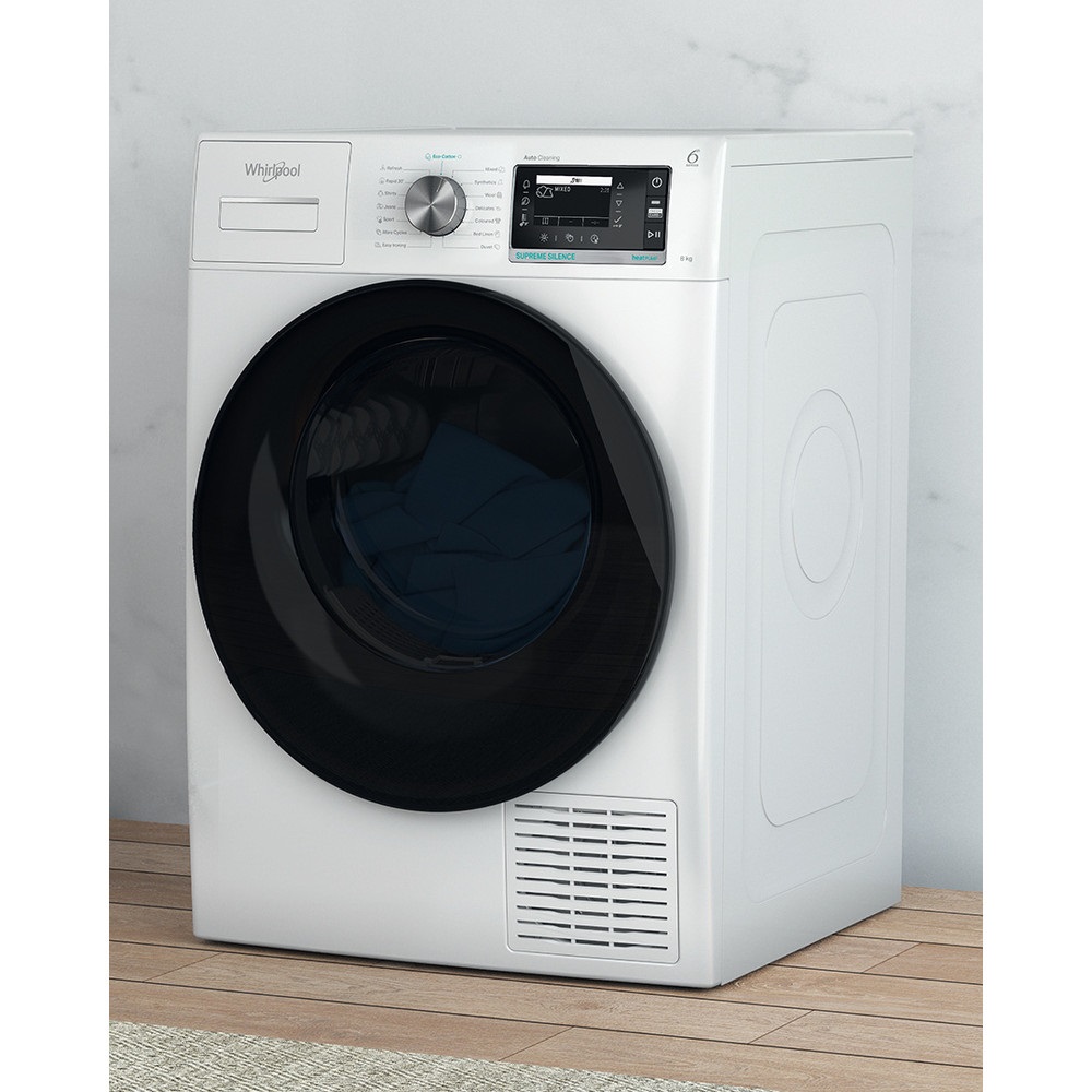 Whirlpool W7 D84WB EE fehér, 8 kg, hőszivattyús, szárítógép